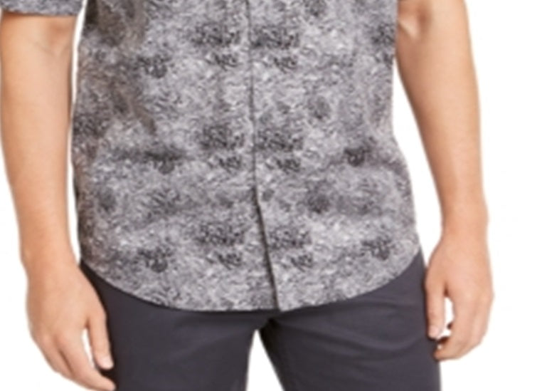 Camisa estampada masculina Alfani cinza tamanho XX-G