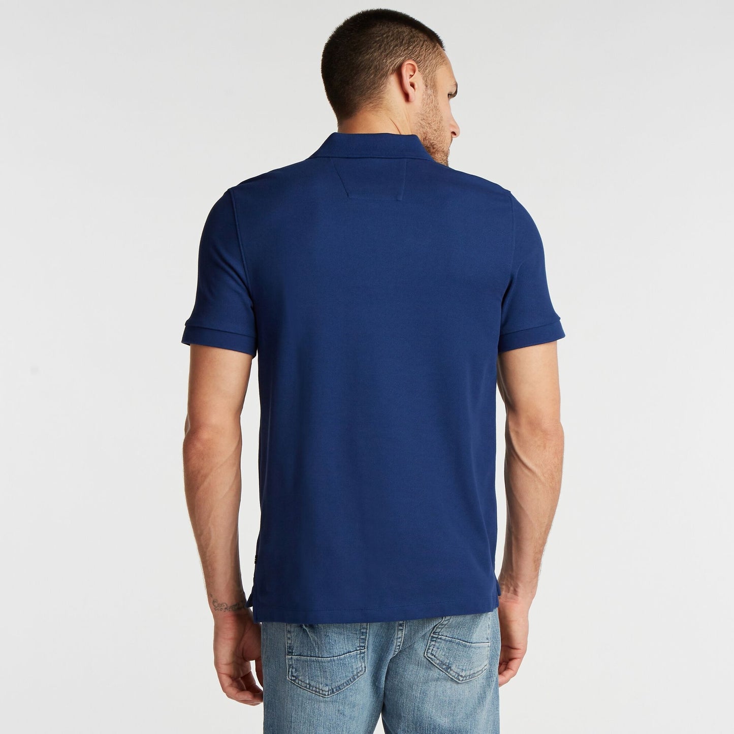 Polo Nautica Masculino Big &amp; Tall Stretch Mesh Azul Tamanho LT