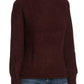 Suéter feminino Vince Camuto com gola falsa e textura de manga comprida (porta) vermelho tamanho G