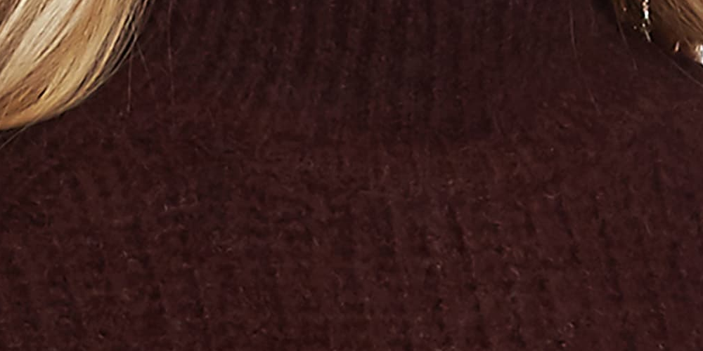 Suéter feminino Vince Camuto com gola falsa e textura de manga comprida (porta) vermelho tamanho G