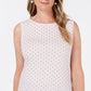 Karen Scott Blusa Feminina Gola Canoa com Bolinhas Rosa Tamanho P