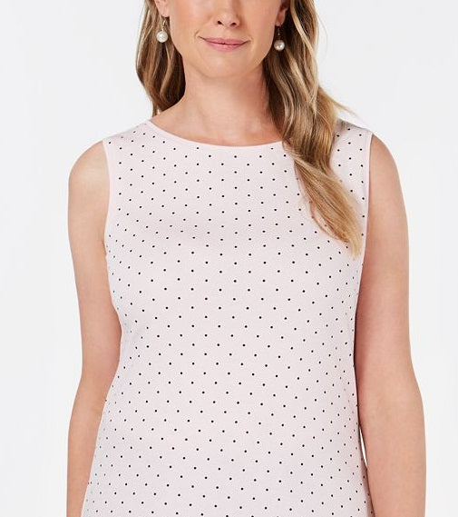 Karen Scott Blusa Feminina Gola Canoa com Bolinhas Rosa Tamanho P