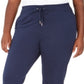 Calça de moletom feminina Tommy Hilfiger Sport Plus Logo Azul Tamanho 0X