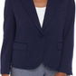 Anne Klein Blazer Feminino de Um Botão para Trabalho Azul Tamanho 12