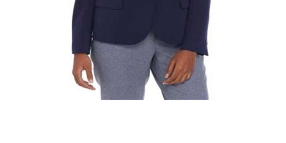 Anne Klein Blazer Feminino de Um Botão para Trabalho Azul Tamanho 12