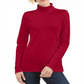 Karen Scott Petite Cotton Turtleneck Top - New Red Amore Red Tamanho Petit S