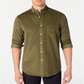 Camisa Masculina Club Room Veludo Cotelê Nova Verde Oliva Tamanho G