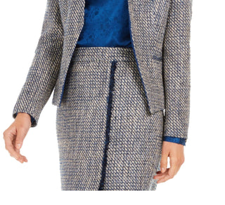 Calvin Klein Blazer Feminino para Usar no Trabalho Jaqueta Azul Tamanho 8