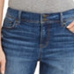 Bermuda feminina estilo &amp; co, azul, desgastada, tamanho 4