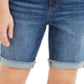 Bermuda feminina estilo &amp; co, azul, desgastada, tamanho 4