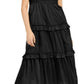 Vestido longo feminino com babados e camadas da INC International Concepts, preto, tamanho XXG