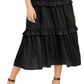 Vestido longo feminino com babados e camadas da INC International Concepts, preto, tamanho XXG