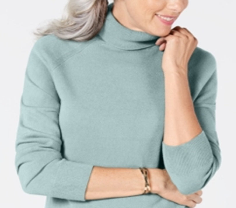 Karen Scott Suéter Feminino Gola Alta Verde Tamanho P