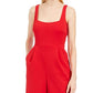Macacão Calvin Klein Feminino Sem Mangas Decote Quadrado Perna Larga Vermelho Tamanho 10