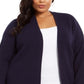 Cardigan feminino com acabamento em botões, azul, tamanho 3X, da Style &amp; Co