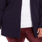 Cardigan feminino com acabamento em botões, azul, tamanho 3X, da Style &amp; Co