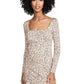 Vestido casual floral boho feminino Free People, marrom, tamanho 2