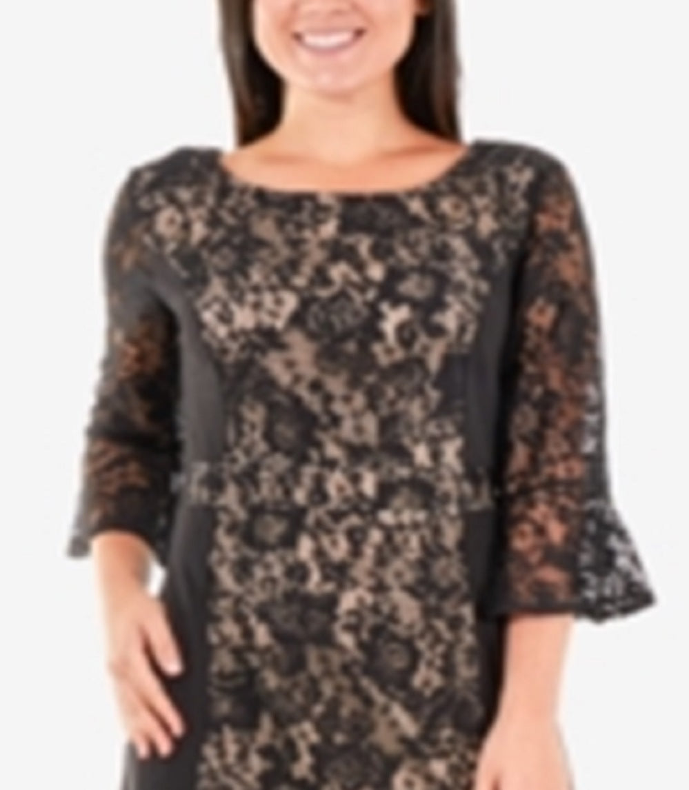 Vestidos casuais femininos New York Collective, pretos, tamanho extragrande