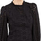 Blusa feminina de algodão com ilhós INC International Concepts, preta, tamanho G