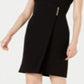 Vestido Calvin Klein Feminino Manga Curta Gola V Acima do Joelho Bainha para Usar no Trabalho Preto Tamanho 12 Petite