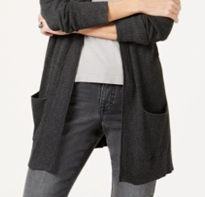 Cardigan longo térmico waffle feminino Style &amp; Co, cinza, tamanho pequeno P