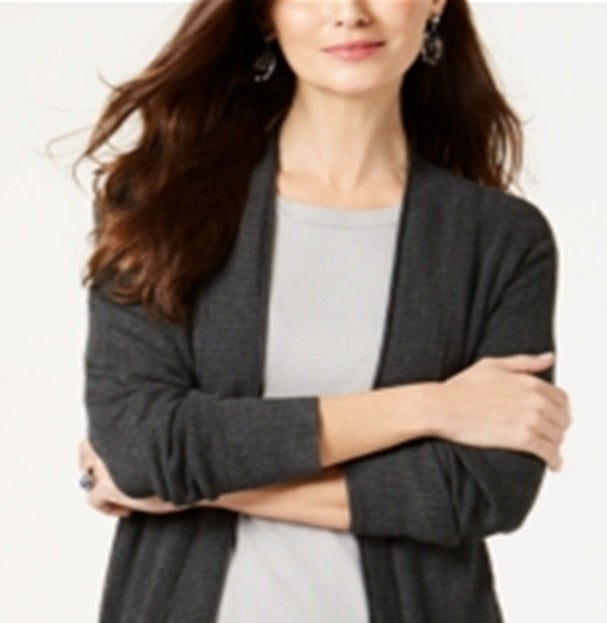 Cardigan longo térmico waffle feminino Style &amp; Co, cinza, tamanho pequeno P