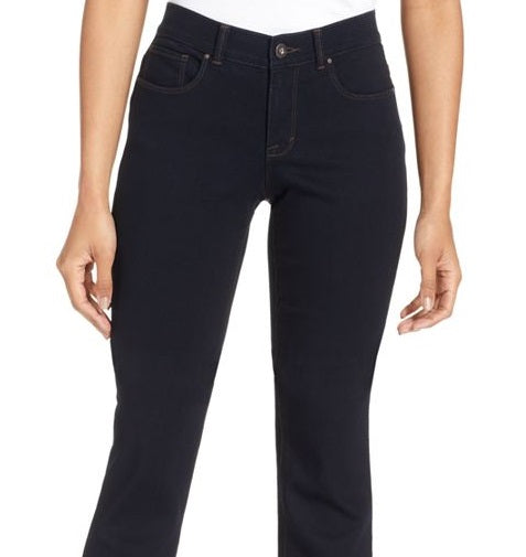 Jeans feminino estilo &amp; co com controle de barriga, cintura média, corte bootcut, azul, tamanho 16X3