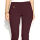 Calça skinny Alfani feminina com controle de barriga, vermelha, tamanho 12, pequena