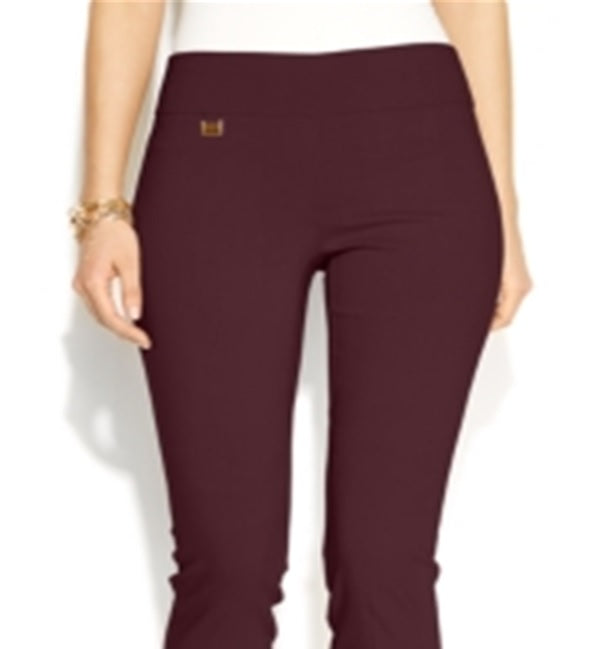 Calça skinny Alfani feminina com controle de barriga, vermelha, tamanho 12, pequena