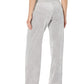 Calça feminina Calvin Klein de veludo com perna larga, cinza, tamanho GG