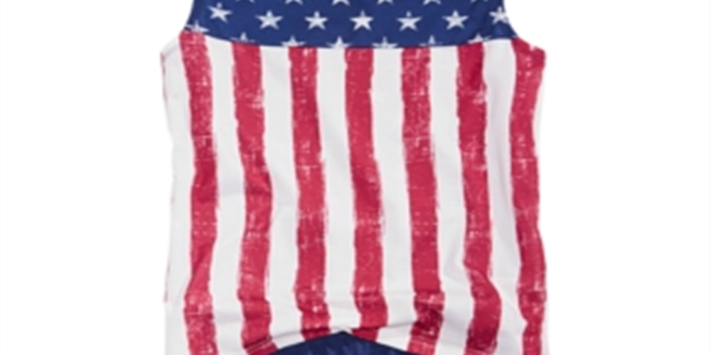 Conjunto de pijama com bandeira Max &amp; Olivia para meninos pequenos e grandes, 2 peças - Azul-marinho, tamanho GG