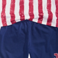 Conjunto de pijama com bandeira Max &amp; Olivia para meninos pequenos e grandes, 2 peças - Azul-marinho, tamanho GG