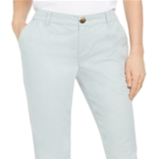 Calça Chino Bootcut de Algodão Feminina Style &amp; Co Azul Tamanho 8