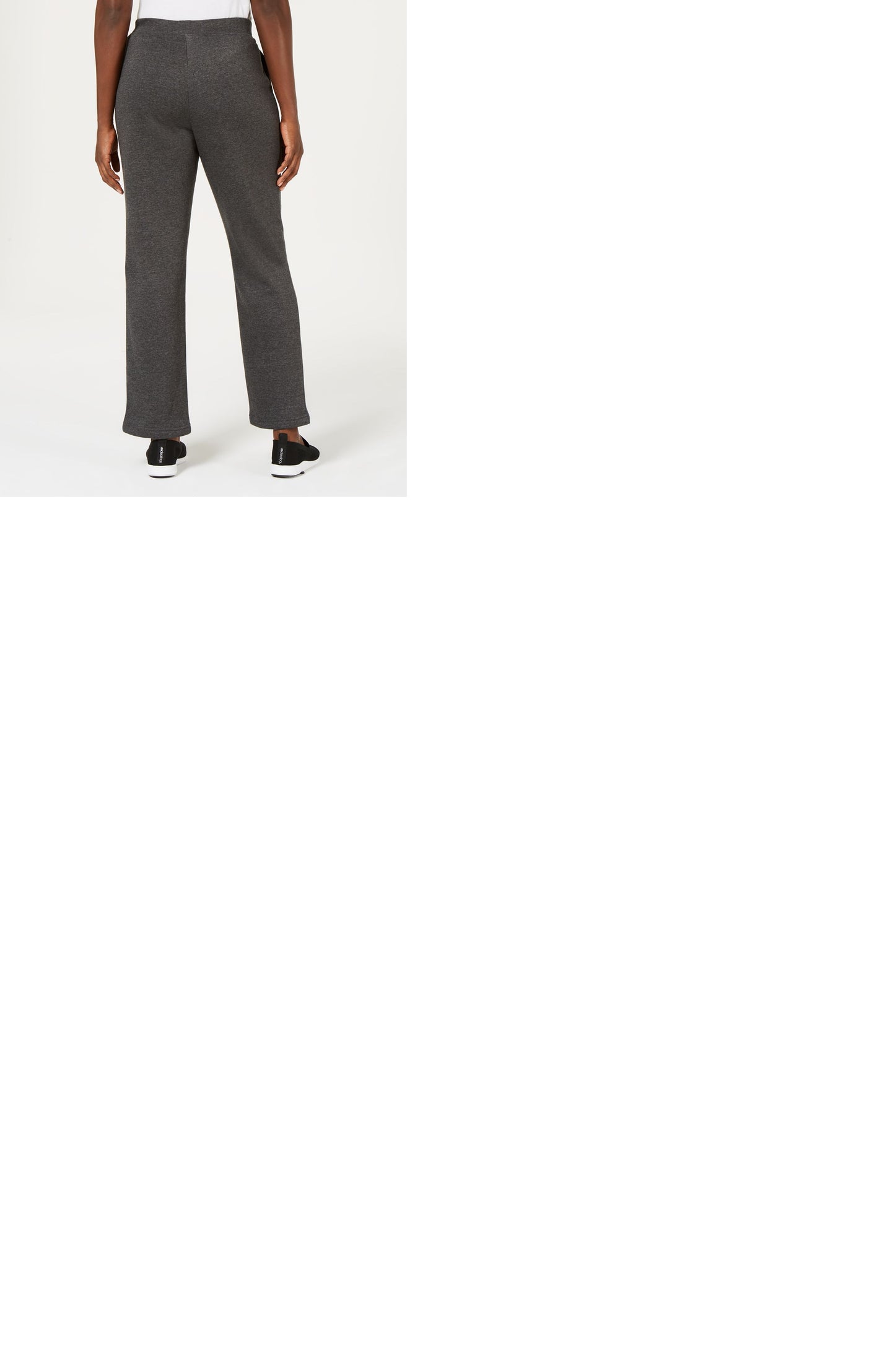 Calça de lã ativa com bolso lateral feminina Karen Scott, preta, tamanho X-S