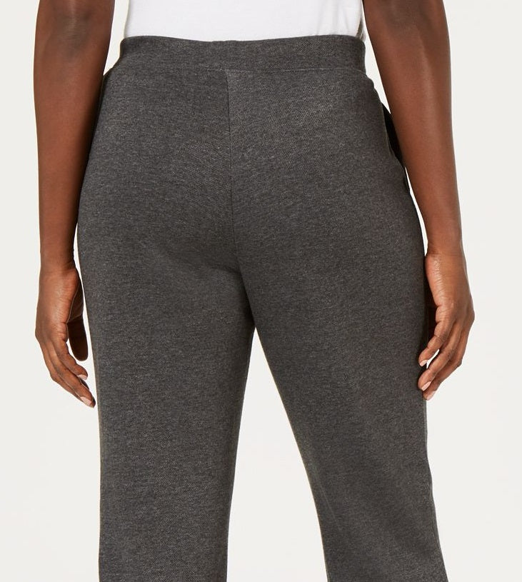 Calça de lã ativa com bolso lateral feminina Karen Scott, preta, tamanho X-S