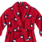 Tommy Hilfiger Toddler Little &amp; Big Girl's Heart Flag Print Plush Robe Vermelho Tamanho 2T-3T