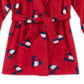 Tommy Hilfiger Toddler Little &amp; Big Girl's Heart Flag Print Plush Robe Vermelho Tamanho 2T-3T
