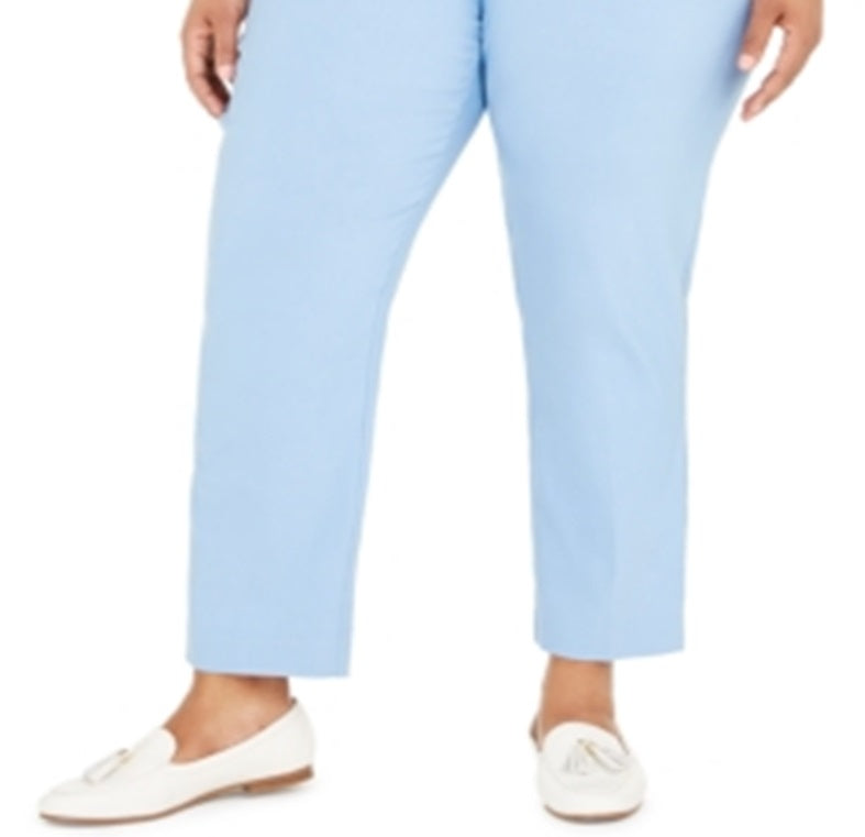 Calça feminina plus size Alfred Dunner Classic Allure Tummy Control, azul, tamanho 16W