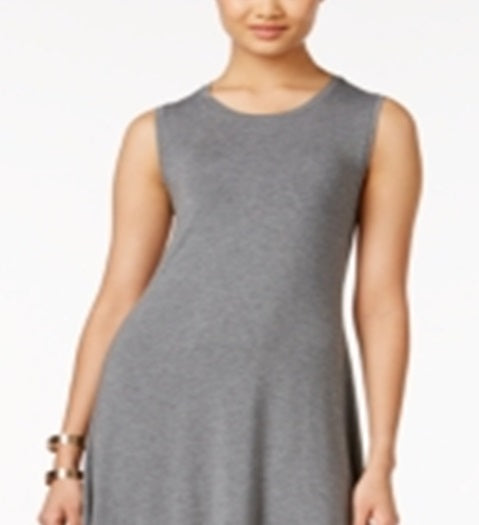 Vestido rodado sem mangas feminino Style &amp; Co, cinza, tamanho pequeno, médio