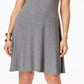 Vestido rodado sem mangas feminino Style &amp; Co, cinza, tamanho pequeno, médio