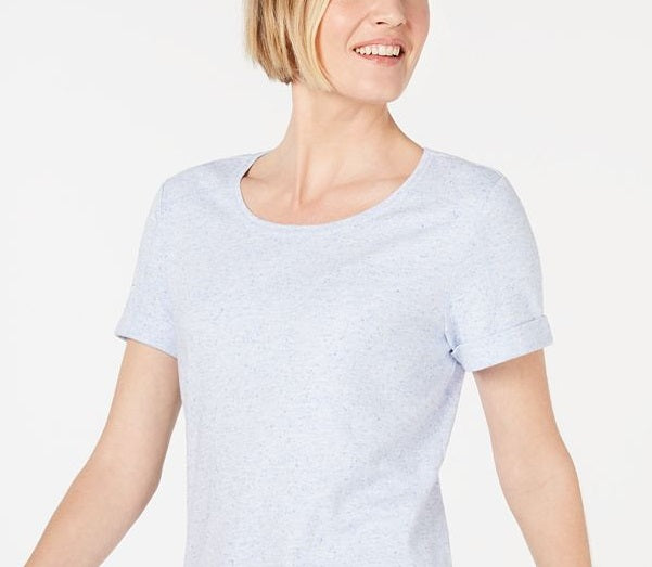 Karen Scott Blusa Feminina Manga Curta Azul Tamanho Grande