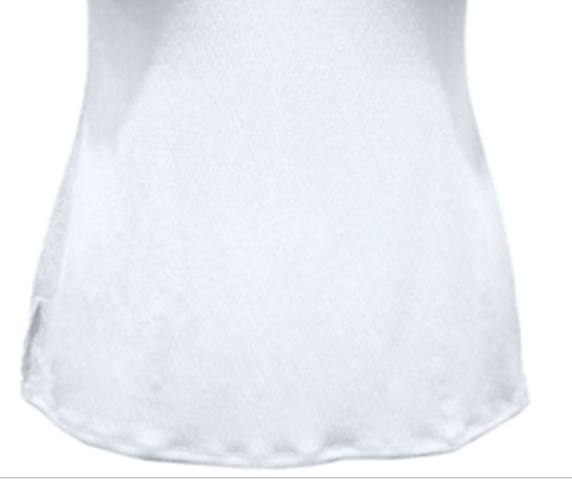 JM Collection Regata feminina texturizada com botões, branca, tamanho grande