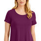 JM Collection Feminino Solid Rayon Span Roxo Tamanho Grande