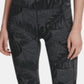 Leggings femininas DKNY Sport com estampa de cintura alta e tornozelo, pretas, tamanho GG