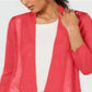 Cardigan feminino Alfani transparente com frente aberta, preto, tamanho grande