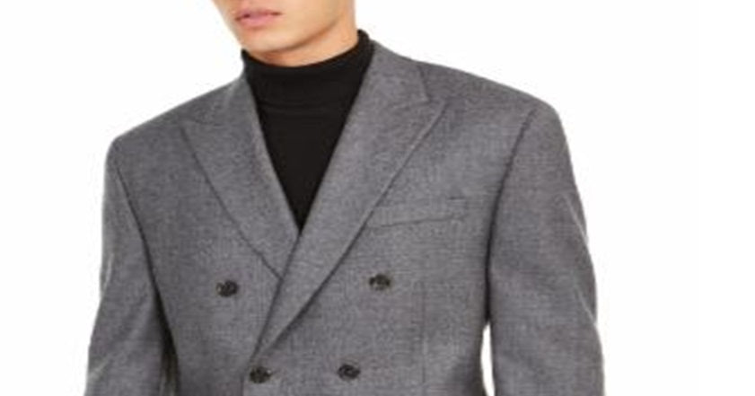 Ralph Lauren Masculino Classic Fit Trespassado Ultra Flex Casaco Cinza Tamanho 38