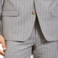 Ralph Lauren Masculino Classic Fit UltraFlex Stretch Stripe Suit Jaqueta Separada Cinza Tamanho 42