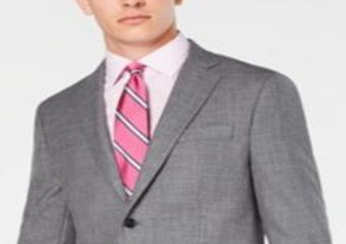 Jaqueta Ralph Lauren Masculina Classic Regular Fit UltraFlex Stretch Sharkskin Cinza Tamanho 44