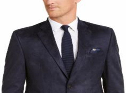 Blazer Ralph Lauren Masculino de Dois Botões em Camurça Sintética, Azul, Tamanho 42