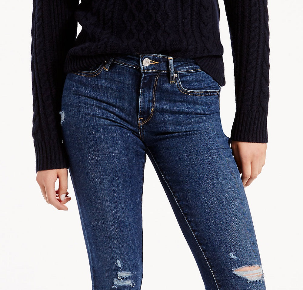 Calça Jeans Skinny 711 Feminina Levi's Azul Tamanho 29